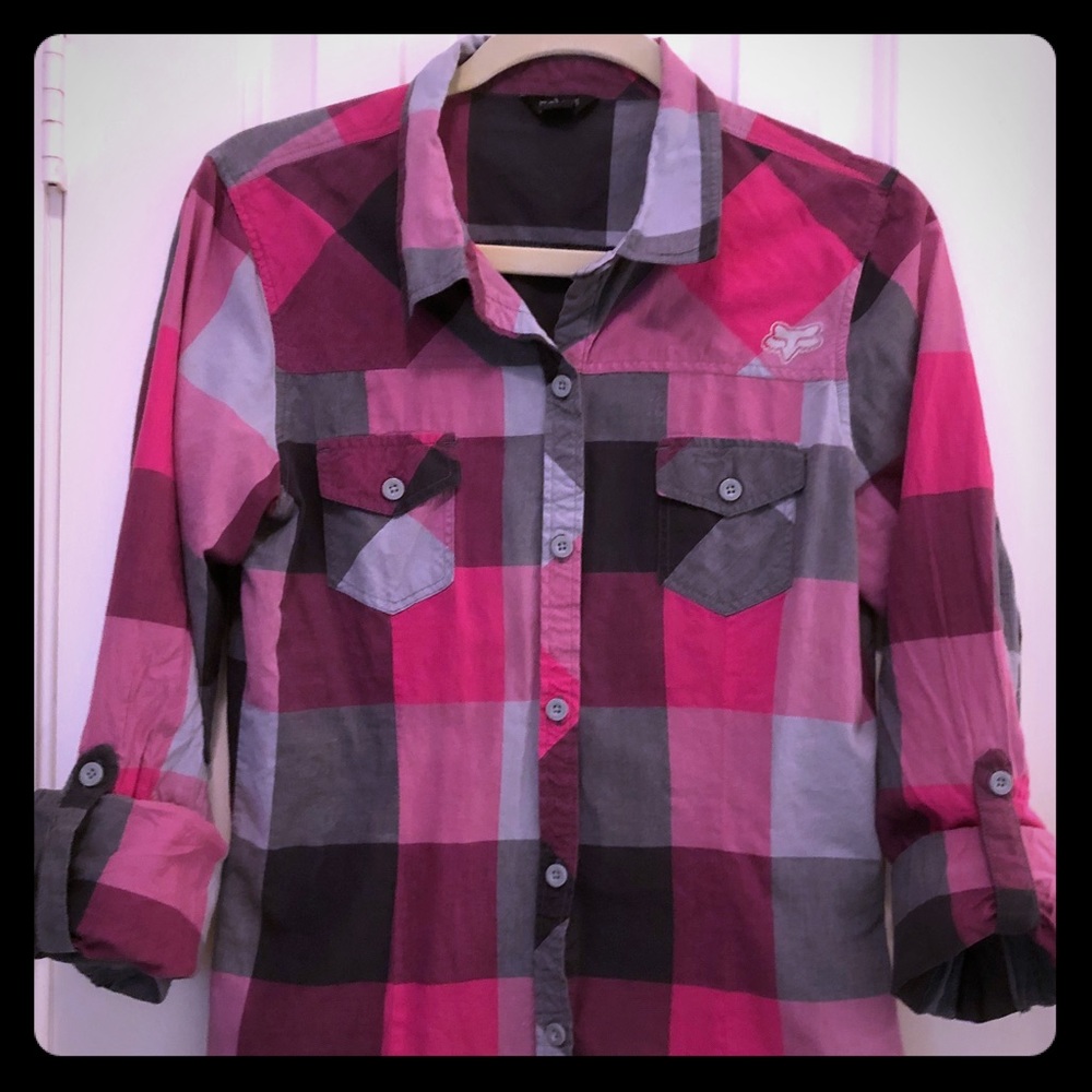 Fox Plaid Button-Down Shirt